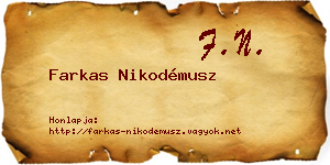 Farkas Nikodémusz névjegykártya